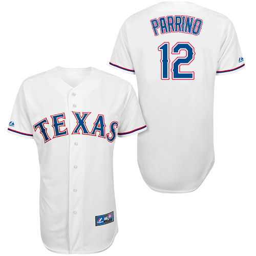 Andy Parrino #12 Youth Baseball Jersey-Texas Rangers Authentic Home White Cool Base MLB Jersey